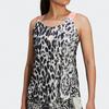 Adidas Leopard Print Full-Body Fitness Running Tank Top Women Tops Black White FU1582