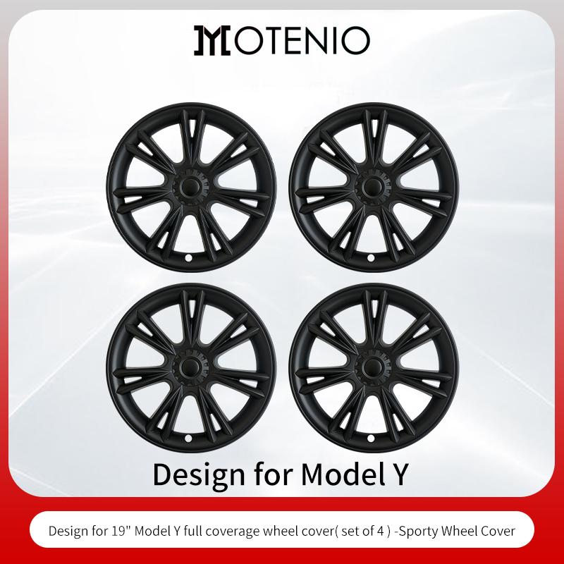 

4 шт. для Model Y 2020-2024 Полноразмерный спортивный колпак на колесо 19 дюймов Замена колпаков для колес автомобиля Аксессуары для Tesla Tesla