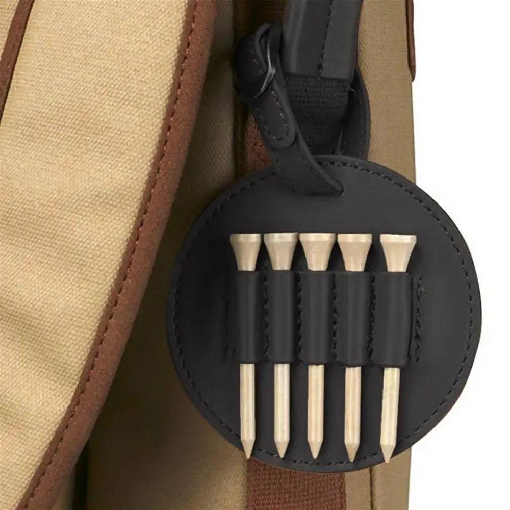 5 Tee Holes Tee Holder Hanging Belt Tee Storage Case Portable Golf Tee Bag  Men Women