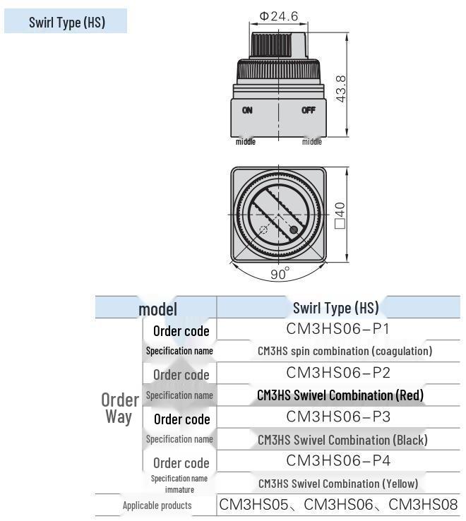 AirTAC Selector Button Mechanical Valve CM3PL Series