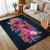 Salamander- und Blumendruck Teppich für Wohnzimmer Schlafzimmer Bettseite Sofa Bodenmatte Moderne Heimdekoration Gang Korridor Bereichsteppich