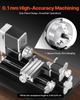 VEVOR Didaktische Mini-Metall-Drehmaschine, 70 x 130 mm(2,76 x 5,12 Zoll), 36W Metall-Drehmaschine, 20.000 U/min Drehzahl, mit 3-Backen-Futter