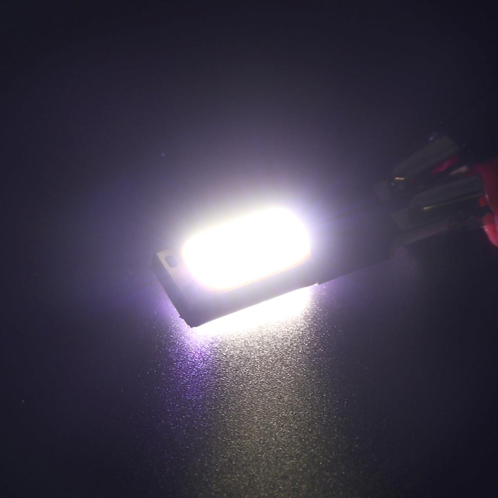 4/2Pcs T10 W5W 194 168 2825 12961 White LED 6W No Error COB Canbus Side Lamp Wedge Light Bulb