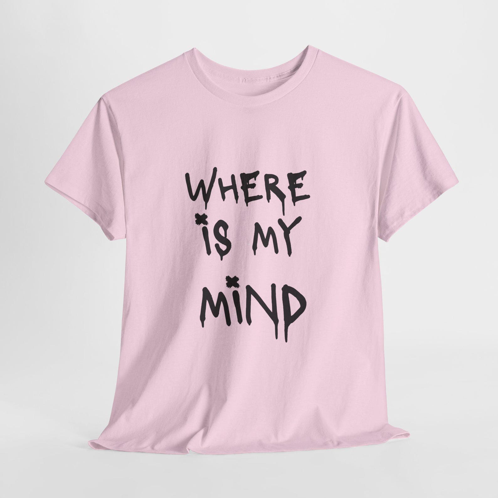 Where Is My Mind T-Shirt | Grunge Script Band Lyric Tee Unisex S