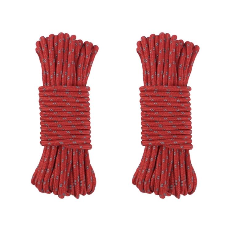 5MM Reflective Tent Guy Rope, 32 Feet Camping Rope Cord Guy Line for Camping Tent Fixation, Travel Backpacks, Outdoor