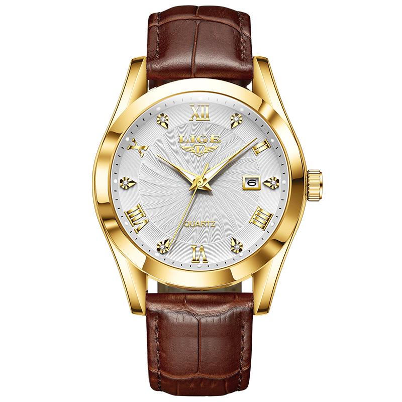 Men's Fashionable Waterproof Quartz Watch with Calendar & Luminous Features