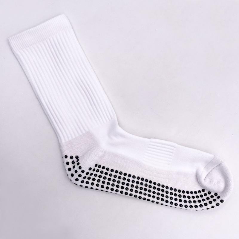 5 Pairs Men's Sweat Absorbent Breathable Solid Colour Non-slip Dot Rubber Shock Absorbent Wear-resistant Towel Bottom Sports Socks