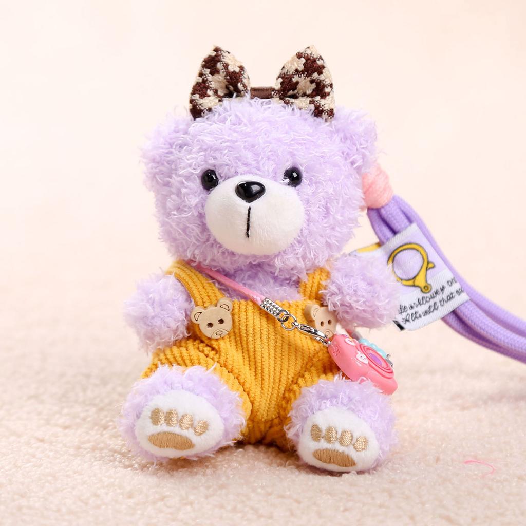 Teddy bear doll pendant keychain bracelet bag pendant plush toy birthday gift girl doll