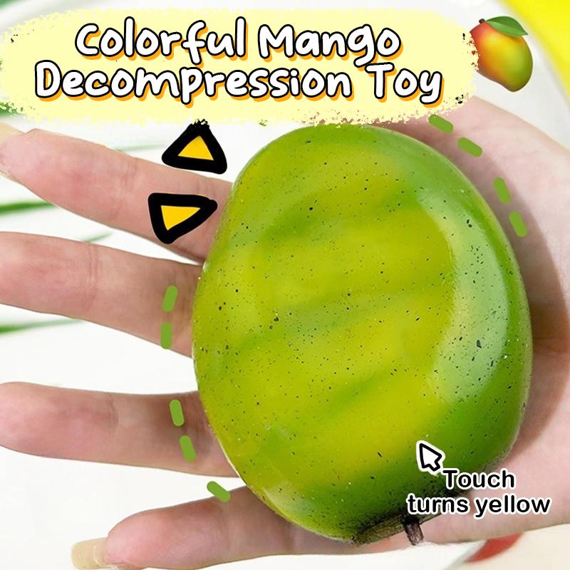

1Pc Color Changing Mango Squishy Toy, Slow Rebound Stress Relief Pinching Toy for Kids & Adults светло-серый