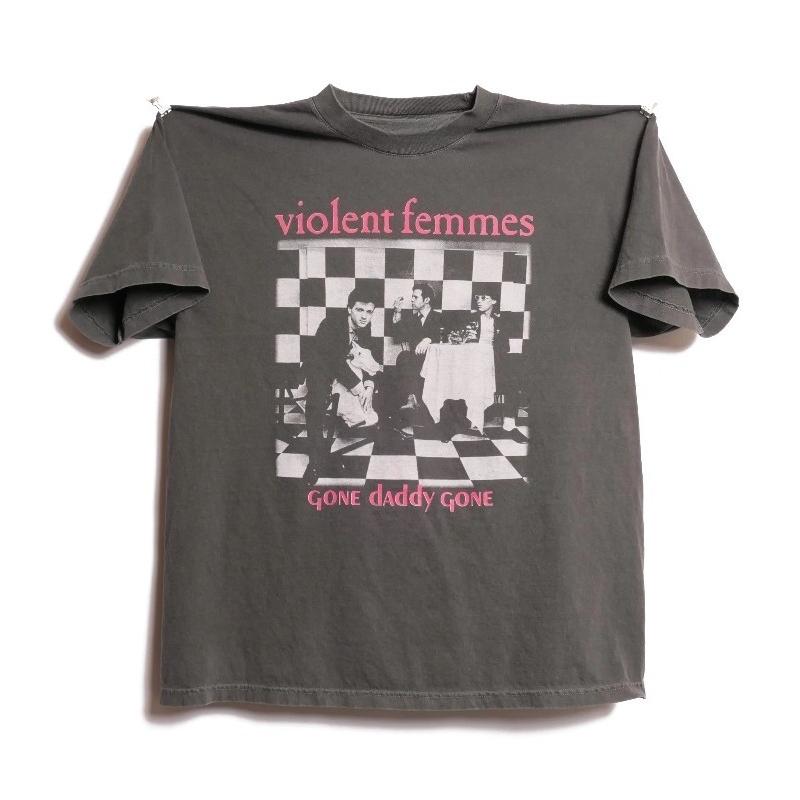 Violent Femmes Gone Daddy Gone Tee Summer Unisexs and Womens Loose and Breathable Tshirt Top S