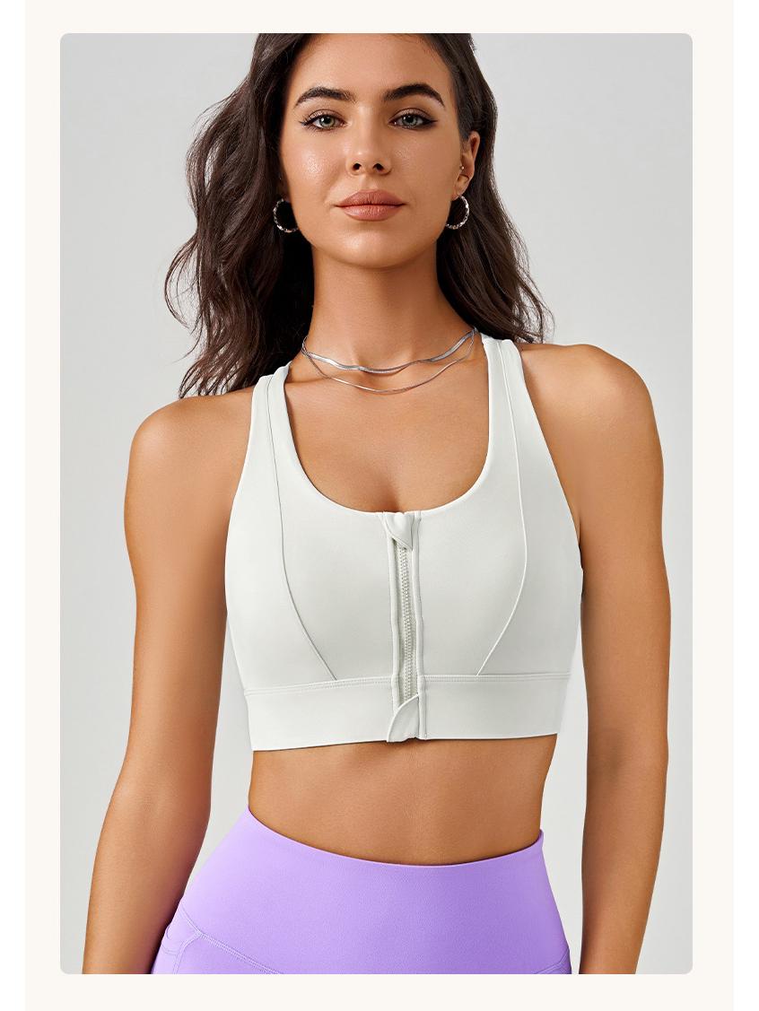 

Весенне-летнее бюстье для йоги с высокой поддержкой на молнии и красивым дизайном спины L