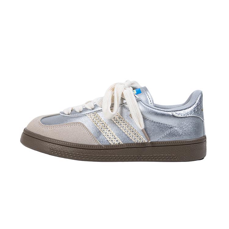 

Кроссовки Bailu 2025 в стиле ретро в колледже: Модные, универсальные, милые немецкие кроссовки для девочек. 40 серебряный