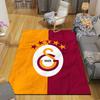 Galatasaray Flannel Printed Carpet, Home Sofa Decoration for Living Room & Bedroom, Non‑Slip Play Flannel Floor Mat for Game Room