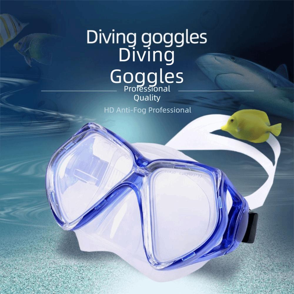 Tempered Glass Snorkel Mask With Nose Cover Underwater Mask Summer Diving Glasses For Adult