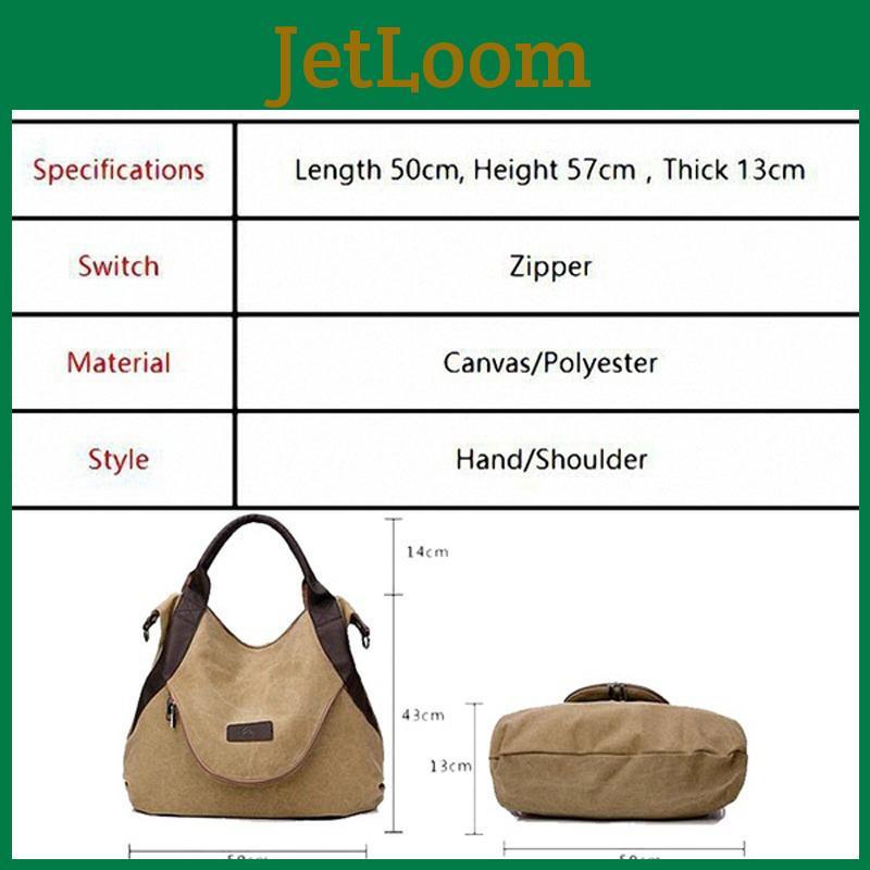 Premium Quality Large Pocket Casual Women's Shoulder Cross Body Handbag With Canvas Leather Material