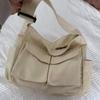 Módní plátěné vintage tašky přes rameno Velkokapacitní nákupní tašky Messenger taška pro teenagery Harajuku Kabelka Crossbody taška Dívky