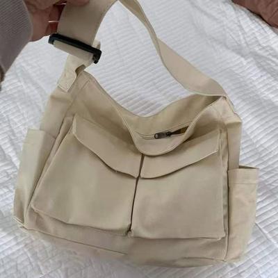 Módní plátěné vintage tašky přes rameno Velkokapacitní nákupní tašky Messenger taška pro teenagery Harajuku Kabelka Crossbody taška Dívky