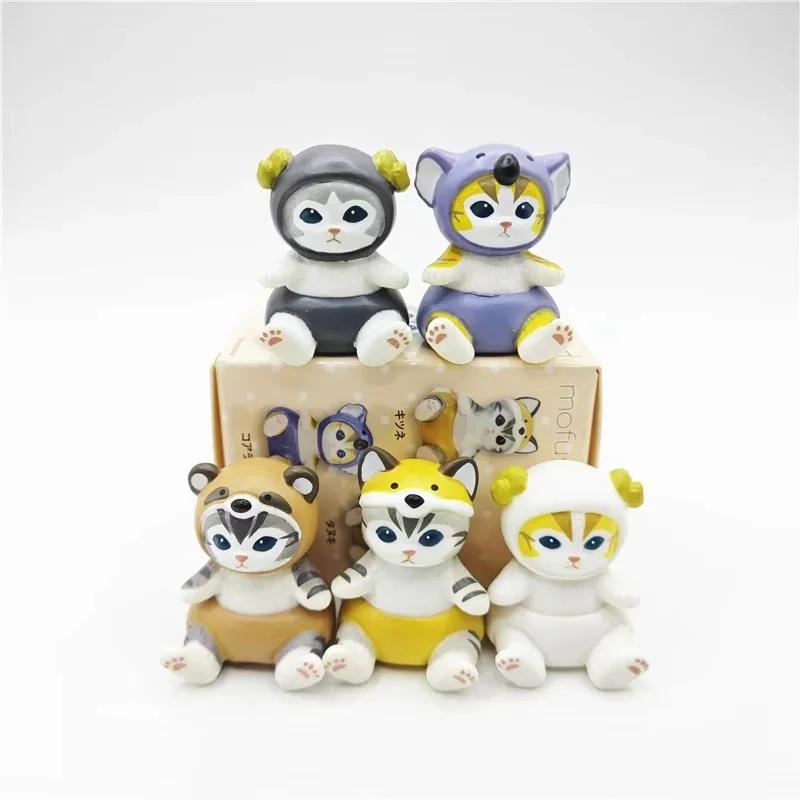 Mofusand Cats In Animal Suits Series Trendy Plaything  Rabbit Cat Kawaii Desktop Decoration Action Figurine Festival Gifts
