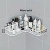 Punch-Free Wall-Mounted Bathroom and Kitchen Storage Shelf