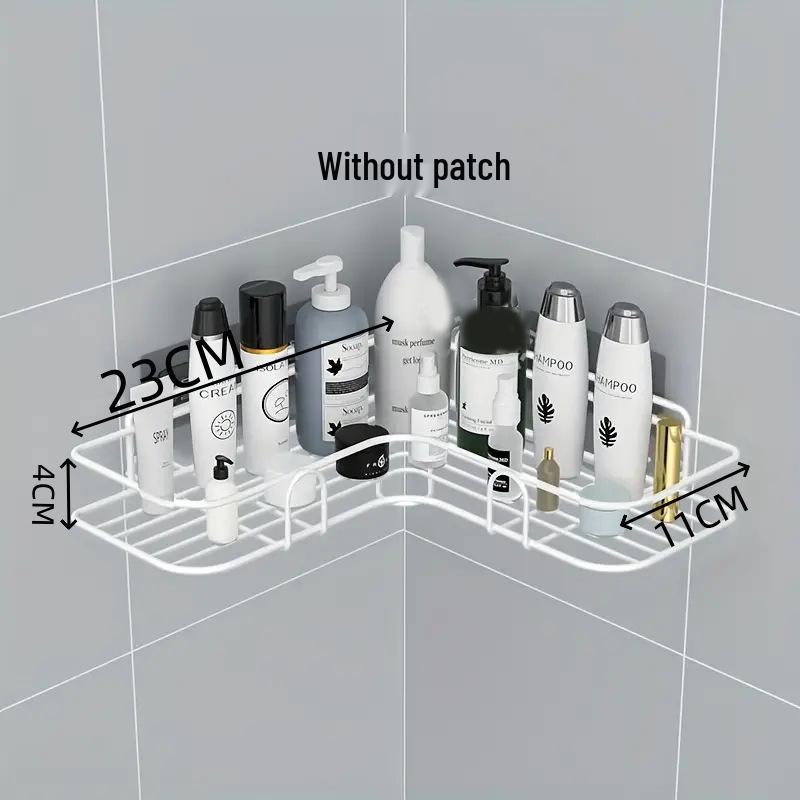 Punch-Free Wall-Mounted Bathroom and Kitchen Storage Shelf