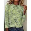 Popular Style Printed Long Sleeve T-shirt Floral Print Women's Clothing