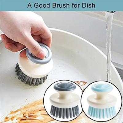 Mehrzweck-Geschirrbürste mit Griff, Küchen-Scheuerbürste zum Reinigen von Geschirr, Schrubber mit steifen Borsten für Spülbecken, Töpfe und Pfannen