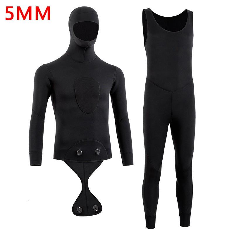 Mens Womens 3mm 5mm Neoprene Wetsuit Scuba Diving Snorkeling Spearfishing Cold Water Swimming Full Body Thermal Protection