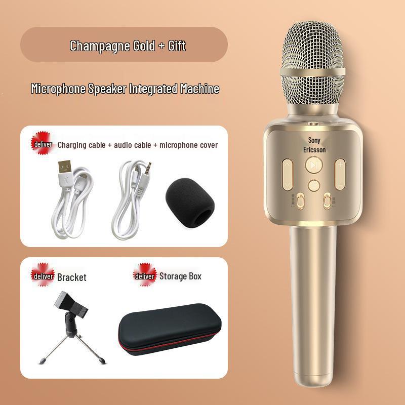Wireless Bluetooth Microphone & Speaker for Mobile - Sing K Songs At Home for Kids & Adults
