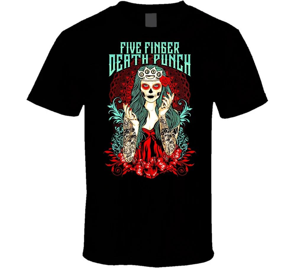 Lady Muerta Skeleton Graphic T- Shirt Black Gothic Streetwear Tee M
