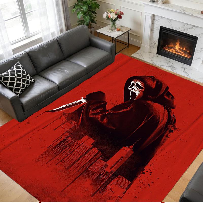 Crystal Velvet Rug Soft Non Slip Indoor Floor Mat Home DecorScream Ghostface