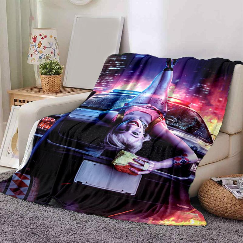 

Harley Quinn Inspired Costume Set: Perfect for Cosplay Events!Print Blanket, Soft Blanket For Sofa Office Bed And Travelling Daughter Birthd 130cm×150cm（50in×60in）