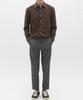 The Shirt Studio Brown Loose-Fit Spandex Striped Shirt