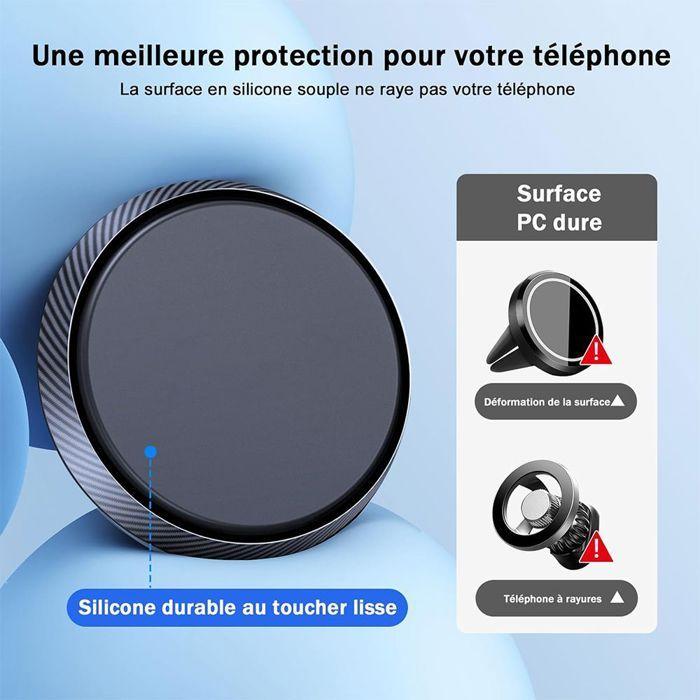 Support Téléphone Voiture Magnétique Universel, Réglable Ajustable Rotation 360° - Noir
