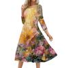 Women's Fashionable Floral Butterfly Loose Dress
