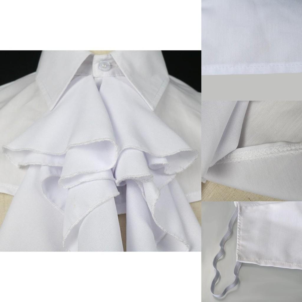 Medieval Embroidered Doll Collar Shirt With Lace And Linen