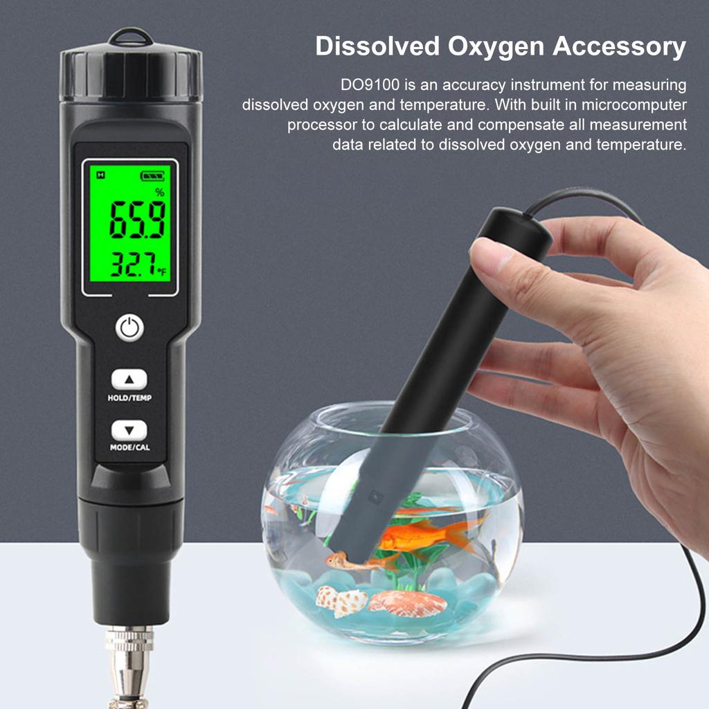 DO9100 Portable Digital Dissolved Oxygen Meter with Temperature Detector for Aquarium Swimming Pool Dissolved Oxygen Tester