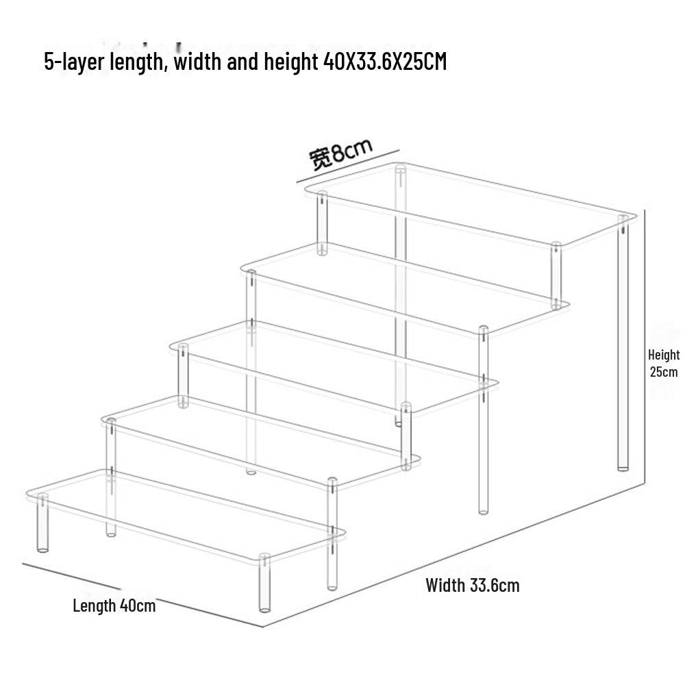 Mehrschichtiger Stufen-Displayständer aus Acryl für Pop Mart Blind Box-Sammlerstücke