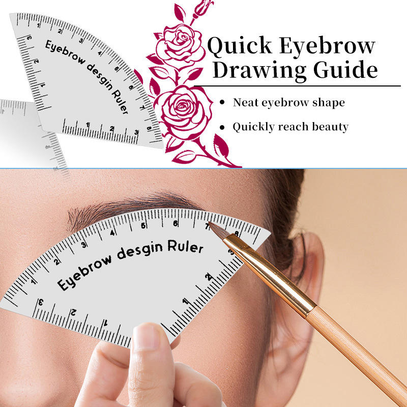 PP Eyebrow Shaping Ruler for Beginners Embroidery Artists Quick Positioning Auxiliary Tool for Eyebrow Drawing Makeup Design