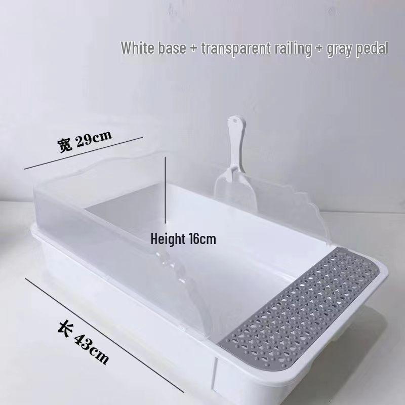 Extra Large Odor-Proof Cat Litter Box & Semi-Enclosed Anti-Splash Bed