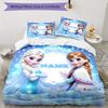 3pcs Custom Name Elsa Bedding Set Duvet Cover Closure Includes 1 Duvet Cover & 2 Pillowcases, Soft and Comfortable for All Seasons.