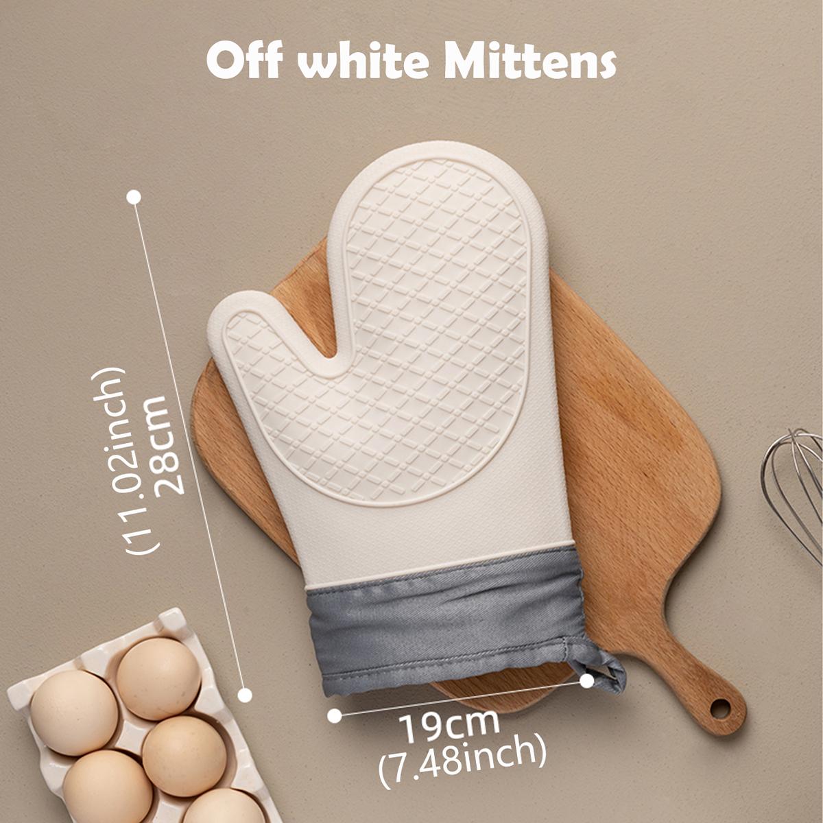 WMMO Ofenhandschuhe gegen Verbrühungen, verdickte Silikonisolierung, rutschfest, hochtemperaturbeständig, für den Küchenofen, Backhandschuhe brown