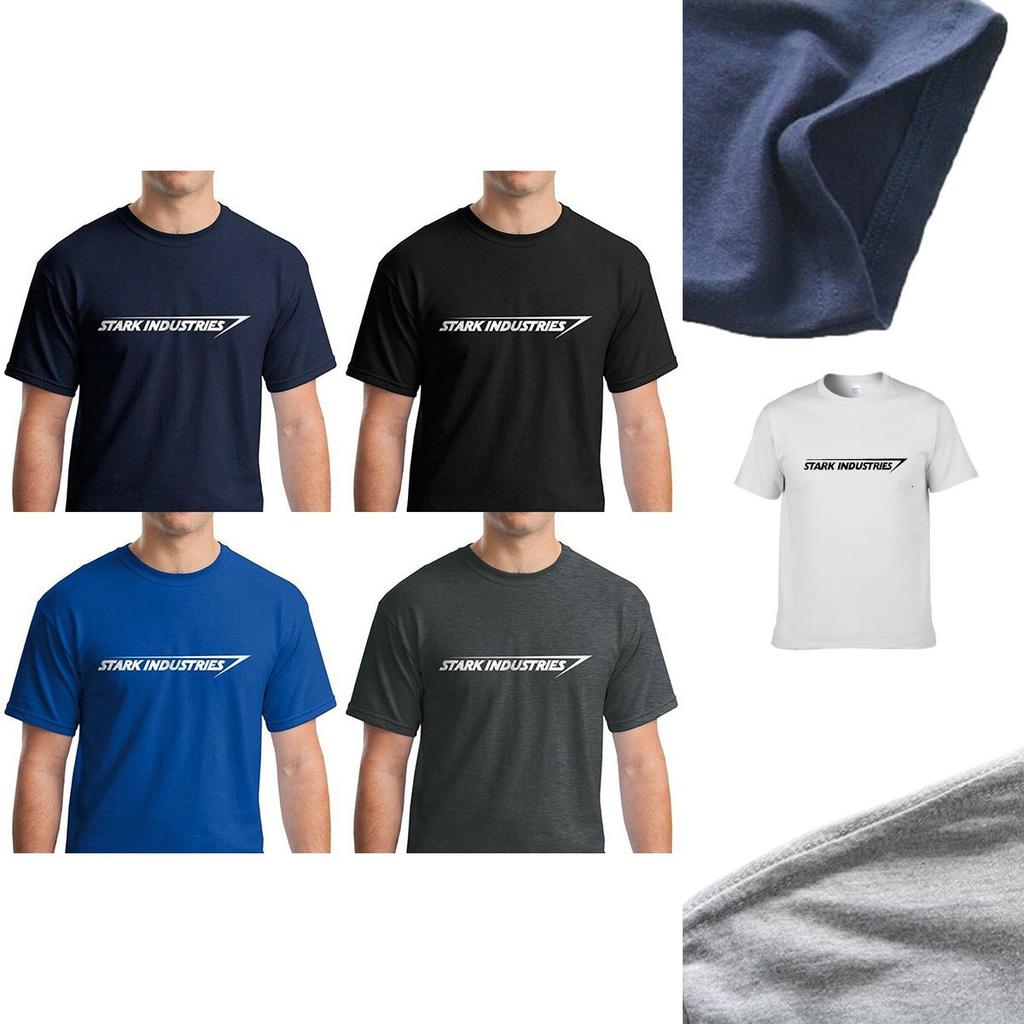 Premium Cotton Blend Iron Man Stark Industries Short Sleeve T-shirt For Avengers Fans