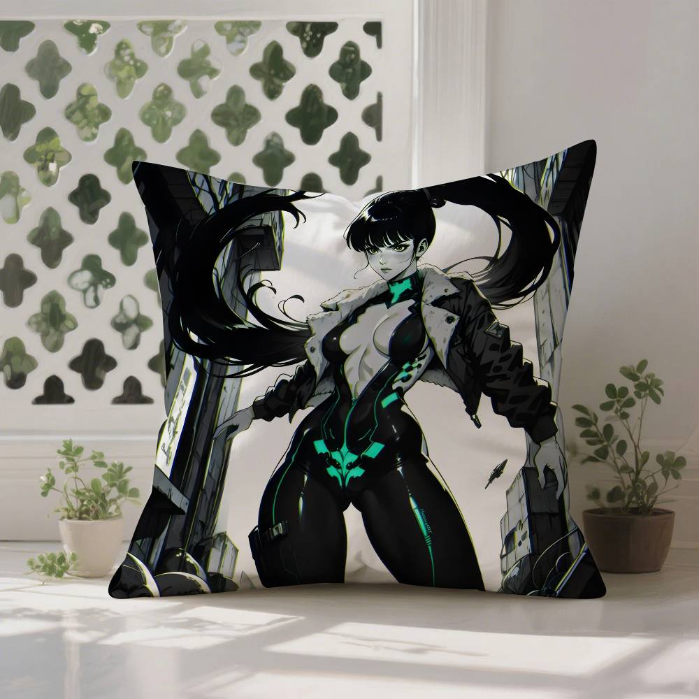 Game S-StellarES B-BladeS Pillow Case Anti-dustmite Pillowcase Invisible Zipper Silky Short Plush Sofa Cushion Cover