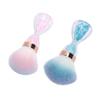 Nail Art Dust Brush Soft Nail Art Dust Cleaner Brush with Handle for Manicure and Makeup