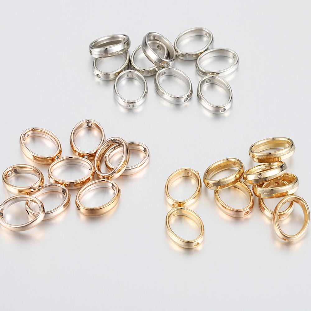 50pcs Love Heart Two Hole CCB Beads Frame Spacer Beads DIY Necklace Bracelet Connectors Pendants Jewelry Making Accessories