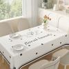 French Thickened Tablecloth Waterproof Skin Friendly Printed Desk Cover Modern Minimalist Waterproof and Oil Resistant Table Mat