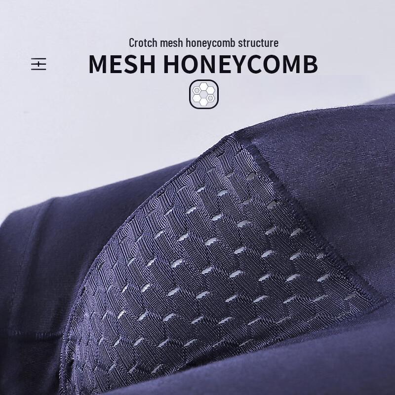 Langsha Men's Breathable Ice Silk Mesh Boxer Briefs 4-Pack