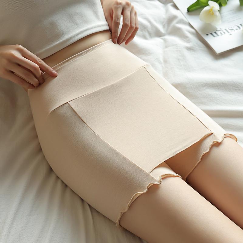 

Q Modal Women s Anti-Exposure Summer Safety Shorts - Seamless, Non-Rolling Base Layer Underwear M (for 70-90 jin) бежевый