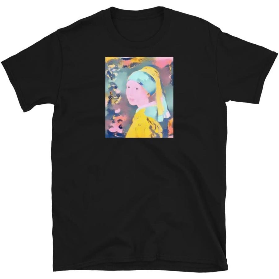 Warhol Does The Girl with a Pearl Earring T-Shirt, Johannes Vermeer by Warhol Tee, Classic Art Gifts S чёрный