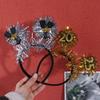 Wear-resistant 2025 New Year Headbands Black Gold Cosplay Headbands  Costume Party Accessories